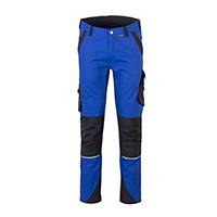 Work trousers Planam Norit 6402, poly/cot/elast, royalblue/black, size 52
