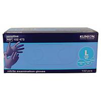 Handsker Klinion Protection, pudderfri, nitril, str. L, æske a 150 stk.