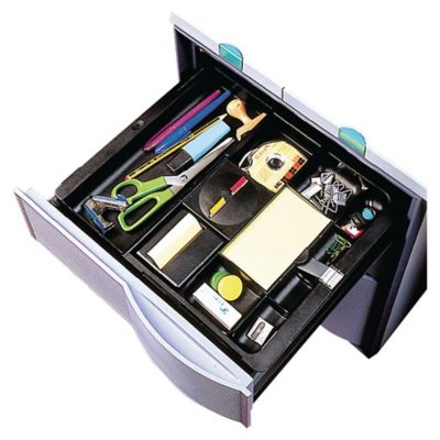 Post It Note Desk Drawer Organiser Black