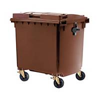 Pojemnik na odpady komunalne WEBER 1100 l, brązowy*