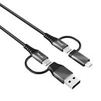 Nabíjecí kabel Trust Keyla 4v1, micro-USB + USB-C, 1 m