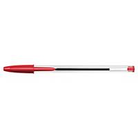 Bic® Cristal ballpoint pen, capped, medium tip, red, per piece