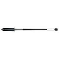 Bic® Cristal ballpoint pen, capped, medium tip, black, per piece