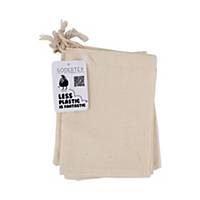 Pack of small bag 100 cotton 150g/m² - 11 x 15 cm - 6 pcs - 1 assorted color
