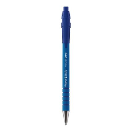 RAJA Stylo bille rétractable pointe fine 0,7 mm - Bleu (lot de 12)