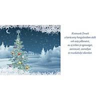 Újévi képeslap - Karácsonyfa, 20 x 10 cm