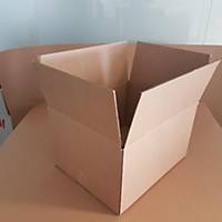 Pack de 10 cajas de cartón kraft - canal doble - 550 x 550 x 500 mm