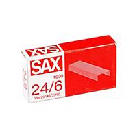 Náboje do sešívaček Sax 24/6, galvanizované, 1 000 ks/balení
