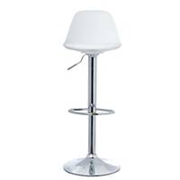 Bar stool Paperflow Bobba, rotatable and height adjustable, white, 2 pieces
