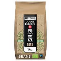 Grains de café bio et commerce équitable Douwe Egberts Espresso Dark Roast, 1 kg