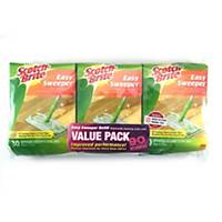 3M Scotch-Brite Easy Sweeper Dry Cloth Refill 30SHT - Pack of 3