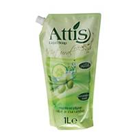ATTIS LIQUID SOAP DOYPACK OLIVE/CUCUM 1L