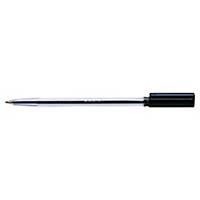 Długopis MICRON 0,7 mm, obudowa przezroczysta, czarny