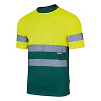 Camisola técnica bicolor Velilla 305506 - amarelo/verde - tamanho L