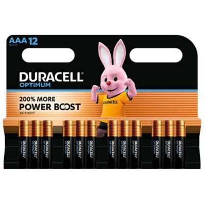 Duracell Optimum AAA batteries alcalines, par 12