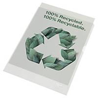 Esselte Folder, 100% Recycled, 100Micron, A4, Pack of 100Pcs