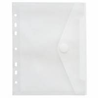 Foldersys transparante PP enveloppen, A5, transparant, met perforatierand