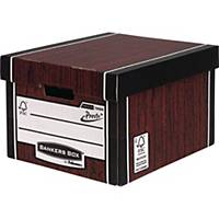 Fellowes Premium Classic Box Woodgrain (FSC) Storage Box - Pack of 5