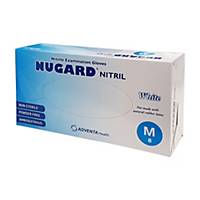 NUGARD White Nitrile Gloves M - Box of 100