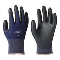 TOWA 859 PU Palm Coated On Navy Nylon Gloves L