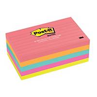 POST-IT กระดาษโน้ต 635-5AN 3  X5   100แผ่น/เล่ม 5 เล่ม คละสีสะท้อนแสง