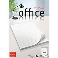Notizblock Elco Office A4, 70 g/m2, 9 mm liniert, 50 Blatt