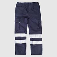 Pantalón multibolsillo alta visibilidad Workteam B1447 - azul marino - talla 38