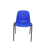 Caja de 4 sillas confidente Alborea - azul