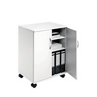 Durable Multi-Function Trolley with Closing Doors - White