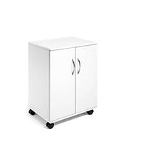 Durable Multi-Function Trolley with Closing Doors - White