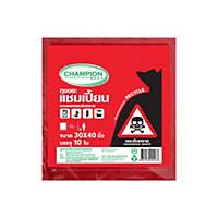 CHAMPION Dangerous Waste Bag 30X40 inches Red Pack of 10