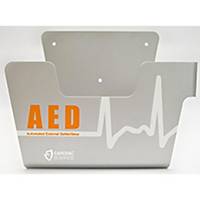 Angled wall bracked Zoll AED, for Powerheart defibrillator G3 Elite/G5, white