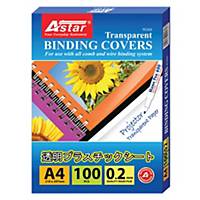 Astar Binding Cover PVC A4 Clear 0.2MM - Box of 100