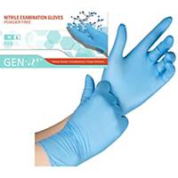 Nitril disposal gloves GEN-X, size S, package with 100pcs, blue
