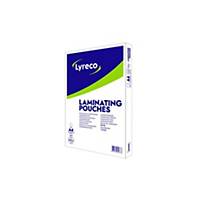 LYRECO LAMINATING POUCH A4 80MIC 216X303 - BOX OF 100