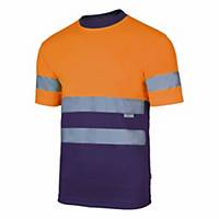 Camiseta técnica bicolor Velilla 305506 - naranja/azul marino - talla 3XL