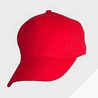 Gorra ajustable de 5 paneles Mukua - roja - talla única