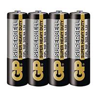 GP Supercell AA Carbon Zinc Shrink Pack - Pack of 4