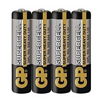 GP Supercell AAA Carbon Zinc Shrink Pack - Pack of 4
