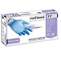 Guanti monouso Reflexx R77 nitrile blu tg XL - conf. 100