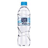 Água Font Vella - 100 R-PET - 0,5 L - Pacote de 24 garrafas