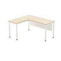 WORKSCAPE โต๊ะผู้บริหารไม้ขาเหล็ก 6L2-16616 FORM6 160X60X160X50X75ซม.เมเปิ้ล/ขาว