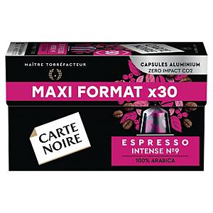 Café capsules Compatibles Nespresso Espresso Intense °9 CARTE NOIRE : la  boite de 80 capsules à Prix Carrefour