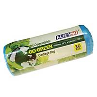 Kleenso Bio-Degradable Garbage Bag Small Blue - Roll of 30