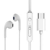 SOMOSTEL EARPHONE TYPE C CONNECTOR WIRED WHITE COLOR