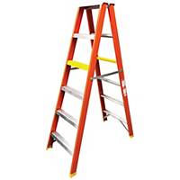 Worker Single Double Sided 4 Step Heavy Duty Ladder
