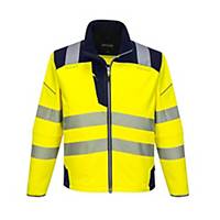 Portwest T402 hi-viz softshell vest, geel/zwart, maat XS, per stuk