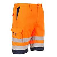 Portwest E043 shorts, neon orange/navy blue, size XL, per piece