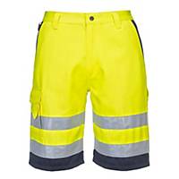 Portwest E043 shorts, neon yellow/navy blue, size S, per piece