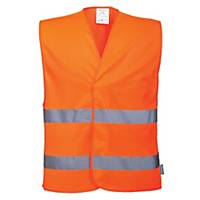 Portwest C474 hi-vis safety vest, neon orange, size M, per piece